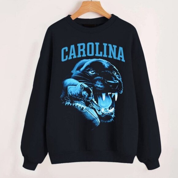 Carolina Football Mascot Vintage Bootleg Black Sweatshirt, Carolina Football Tea - Picture 1 of 3